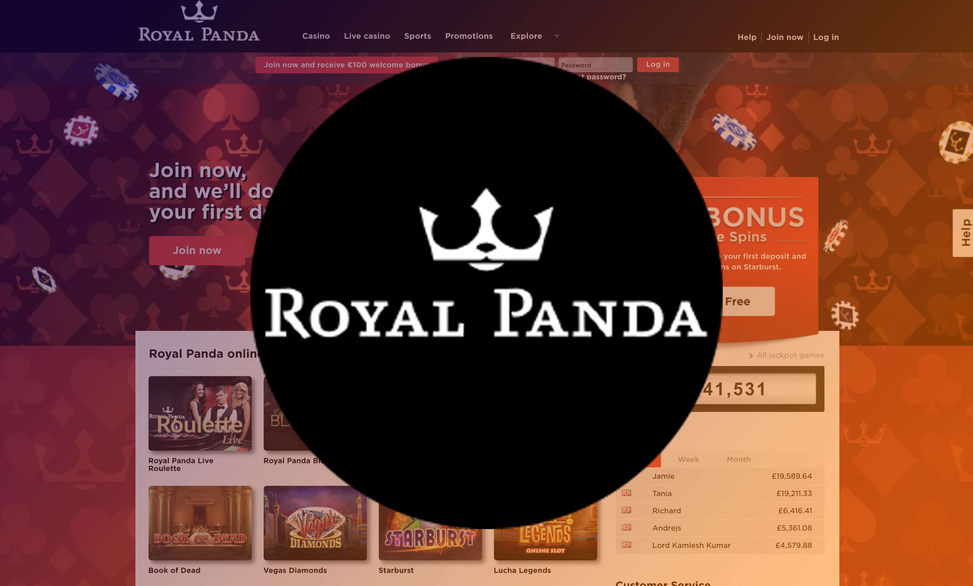 Royal Panda Review [2023] | Gesloten | Voordeelcasino.com